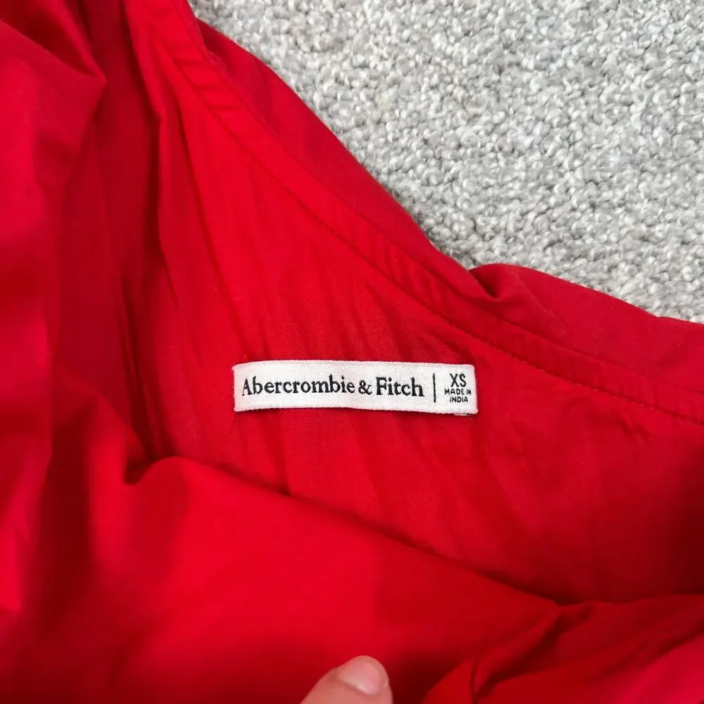 Abercrombie and Fitch Red Cutout Waist One Shoulder Dress (Sz XS)